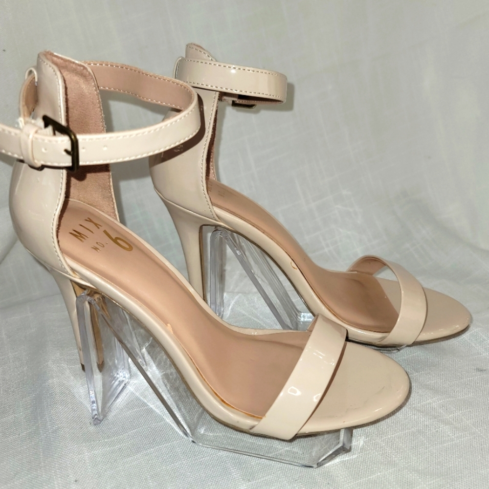Mix No. 6 Elegant Nude Ankle Strap Heels